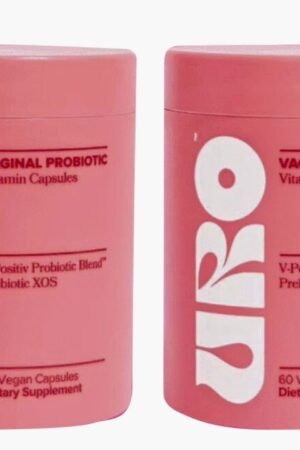 Frasco de probiótico vaginal vegano URO